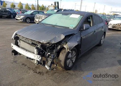 2019 Hyundai Ioniq Hybrid Blue from USA, damaged, VIN KMHC65LC2KU163920